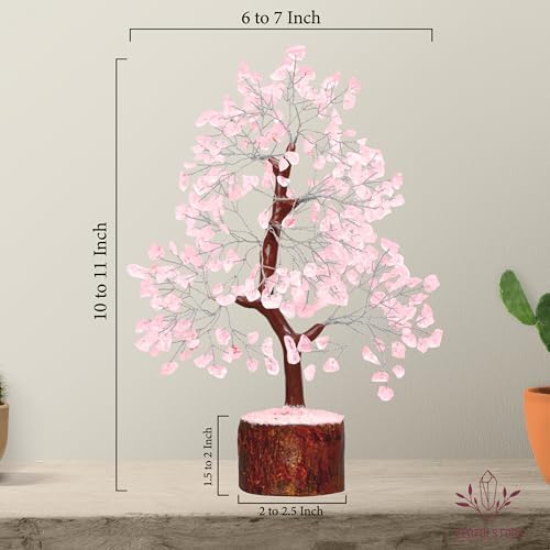 ZENFULSTONE Rose Quartz Crystal Tree of Life for Love & Healing Décor for Home and Office | Handmade Bonsai for Emotional Support & Harmony as Symbol of Piece for Loved Ones - Image 7