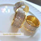 Gold Napkin Rings Set of 24, Silver Diamond Napkin Holder for Dining, Metal Napkin Ring Holders, Wedding,Modern Ring Holder Serviette Buckles,Party of Table Setting Home Decor - Image 4