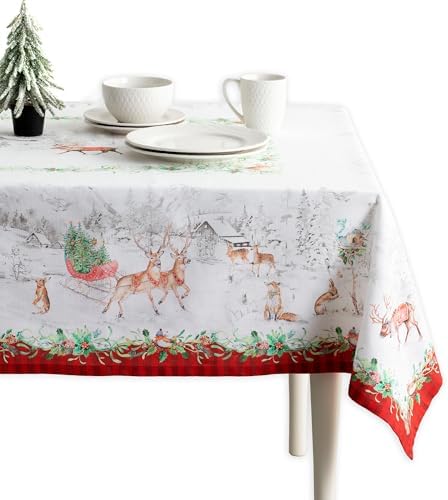 Maison d' Hermine Table Cloth Rectangle Table Reusable 100% Cotton 60"x120" by MaisondHermine