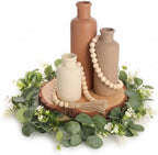 6 Pcs Rustic Farmhouse Coffee Table Decor Set for Living Room, Neutral by Geelin