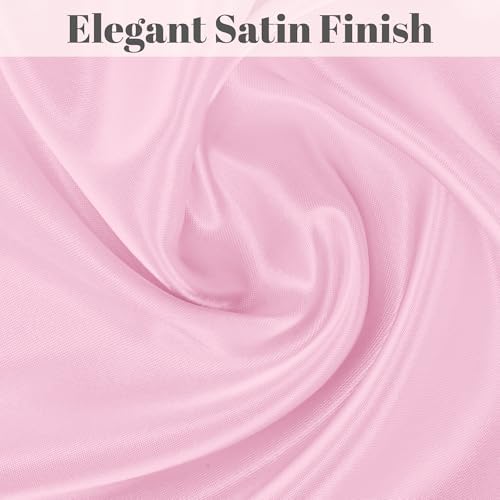 24 Pack Pink Satin Table Runners 12 x 108 Inch Reusable Seamless Design - Image 6