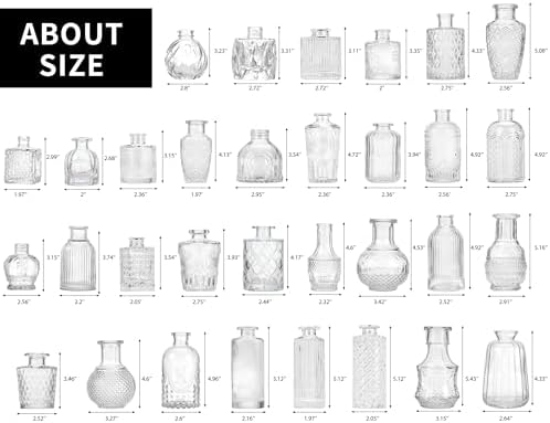 CEWOR Glass Bud Vases in Bulk, Set of 64 Small Vases for Centerpieces, Flower Vases for Flowers in Bulk for Rustic Wedding Home Table Decorations - Image 2
