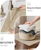 Leetaltree Light Brown Placemats Set of 12 - Heat Resistant Woven Vinyl - Image 5