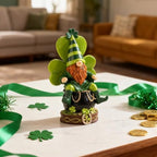 7.7" St Patricks Day Decorations, Leprechaun Figurine Pot of Gold - Image 4