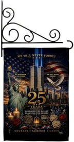 25th 9/11Honoring Fallen Thanking Heroes Flag Wall Holder Kit September 11 25th Poster Patriot Day Yard Decor Memorial Gifts Commemorative Memorabilia Decorations Garden Remembrance Tribute Tapestry by Unknown