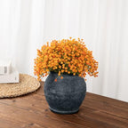 Briful Rustic Vintage Ceramic Pottery Vase, 6.1'' Farmhouse Table Decor with Distressed Texture, Wide Mouth Decorative Jar Vases for Home Decor, Shelf & Entryway, Black - Image 6