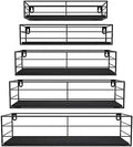 CRUGLA Floating Shelves Wall Mounted Set of 5, Black Hanging Storage Wall Shelf for Bathroom, Kitchen, Bedroom, Living Room Home Decor by CRUGLA