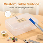 LJY 28 Clear Rectangular Plastic Boxes, 3.3 x 2.2 x 1 in for Buttons - Image 4