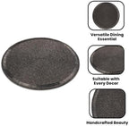 Handmade Beaded Placemat Charger, 13 Inch Round, Set of 2, Beautiful Decorative Dining Table Placemat for Your Dinner Table Décor, Christmas Decoration, New Year - Gunmetal - Image 4