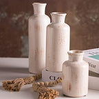 Ceramic Vase Set - 3 Small Vases,KAYLYNN Ceramic Vases for Rustic Home Decor, Living Room Decor, Table Décor, Bookshelf, Mantel Decor, Vases for Centerpieces, Vases for Flowers, Decorative - Image 4