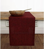 Solino Home 100% Pure Linen Dining Table Runner Red Long, Athena 14 x 90 in - Image 2