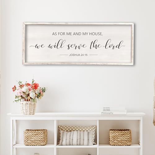 As For Me And My House We Will Serve The Lord Wall Decor White, 32" x 12" - Image 3