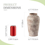Ceramic Rustic Vase, Large Flower Vase Tall Farmhouse Decorative Vase Floral Pottery Vases for Home Decor Table Living Room Entryway Mantel Bedroom Bathroom Kitchen - 11 Inch Rustic - Image 2