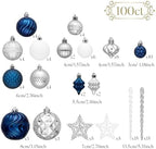 Valery Madelyn 100ct Christmas Tree Decorations Variety Ball Ornaments Set - Image 4