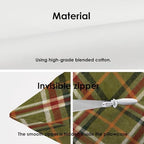 Batmerry Plaid Pillow Covers 12x20 Inch Set of 2, Tartan Wool Tartan Fabric Plaid Britain Clothing Material Scotland Double Sided Decorative Pillows Cases Throw Pillows Covers - Image 4