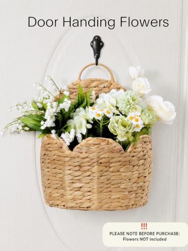 Hanging Door Basket,Scalloped Wall Baskets for Front Door- L - Image 4
