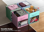 Sorbus Storage Bins with Clear Window, 6 Pack (11", Pastel Multi-Color 2) - Image 3