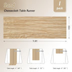 8 Pack Sand Cheesecloth Table Runner 120 Inch Boho Wedding Decor - Image 2