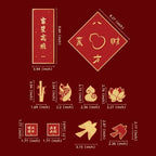 24 Pcs Chinese New Year Decoration Set Spring Festival Couplets Lunar New Year Paper Window Stickers Good Luck Ornaments for Home Door Window Year of The Horse 2026 Party Decor Festive Party - Image 3