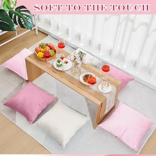 Berlune 12 Pcs Pink Velvet Throw Pillow Covers 18x18 Picnic Cushion Case - Image 3