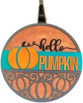 Wood front door sign Wood sign Home decor Welcome sign Sign for front door House warming gift Wedding gift (Swil pumpkin, 18" Width) by Unknown