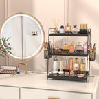 3 Tier Bathroom Counter Organizer with Side Baskets, Wooden Vanity Shelf - Image 5