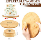 Roowest Set of 6 Wood Dessert Table Display Stands 3 Tier,Bamboo - Image 5