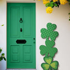 Vercraft 35 Inch St Patrick's Day Porch Standing Decor Wood Green Lucky Shamrock Decor Outdoor Wooden Welcome Home Sign for Home Farmhouse Harvest Mantel Party - Image 6