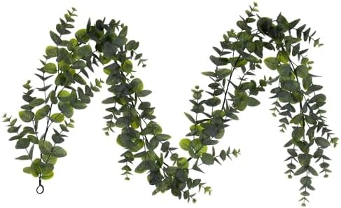 Vickerman 6' Artificial Green Spiral Eucalyptus Garland - Image 3