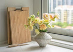 Rustic Textured Ceramic Vase, Handcrafted White Pottery Vase for Home Decor - Image 6