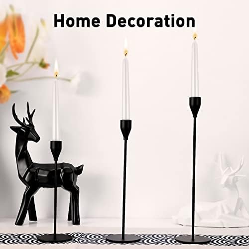 Black Candlestick Holder Set of 24 for Taper Candles, Decorative Candle Holders Bulk Candle Stick Holders Taper Candle Holders for Table Centerpiece Wedding Dinning Party Anniversary Home Decor - Image 4