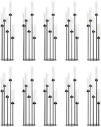 10PCS 39.8'' Tall Matte Black Halloween Candle Holder with Acrylic Shades by WeddingPartyDecoration
