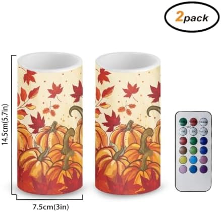 Thanksgiving Flickering Flameless Candles with 4/8 Hour Timer - Image 3