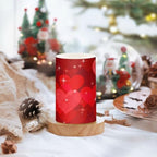 ALAZA Valentines Day Glitter Red Hearts Flickering Flameless Candles Battery Operated with Remote Timer,Tea Light Candles LED Pillar Votive Candles Set of 2 for Outdoor Indoor Decorations - Image 5