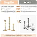 NUPTIO Gold Candle Holders for Decor: Unique Candlestick Candleholders - Image 4