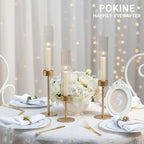 POKINE Gold Candle Holders Set of 6 for Taper Candle Holders - Image 4