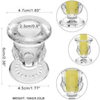 Glass Taper Candle Holder Set of 36 - Clear Crystal Candlestick Holders for Tapered Candles, Elegant Candle Stick Holder Set for Wedding Party Christmas Thanksgiving Festival (36, Transparent) - Image 2