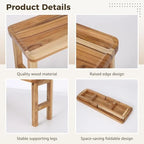 3 Tier Wood Serving Tray Set, 16.9 Inch Foldable Dessert Display & Cupcake Stand, Sturdy Charcuterie Boards Rustic Wood Platters Set for Birthday, Wedding, Christmas, Party Decorations & Home Use - Image 4