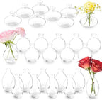 Glass Bud Vase Set of 28 Pcs for Rustic Wedding Centerpieces by DOLEEYAE