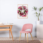 U'Artlines 20 Inch Tulip Wreath for Front Door, Spring Summer Silk Wreath - Image 3