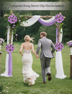BLOSMON Flower Balls Wedding Rose Centerpieces: 10 Pcs Lilac Fake Flowers Lilac Kissing Balls Decor Lilac Artificial Floral Arrangements Flower Bouquet of Roses Home Party Table DIY Decorations - Image 4