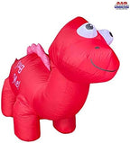 7' Air Blown Inflatable Red Valentine's Day Dinosaur Hug ME! Yard Decoration - Image 2
