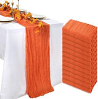 12 Pack Orange Cheesecloth Table Runner 23 x 120 Inch 10Ft by Pepmily