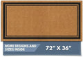 Barnyard Designs Natural Coco Coir Non-Slip Doormat (36x72, Border) by BarnyardDesigns