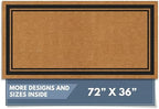 Barnyard Designs Natural Coco Coir Non-Slip Doormat (36x72, Border) by BarnyardDesigns