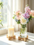 Hurricane Glass Candle Holders: Set of 2 Pillar Candle Holder by cachiv
