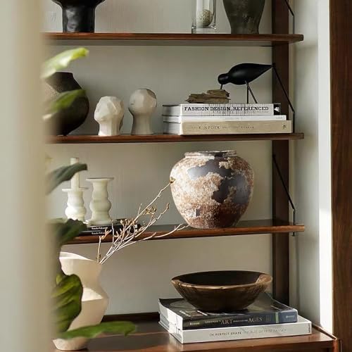 Smiletag Rustic Vase for Home Decor, Farmhouse Terracotta Vases, Stone Vases, Large Vases for Living Room Decor, Rustic Flower Vase Decoration for Living Room, Small - Image 5