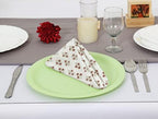 TARAN LIVING Cotton Cloth Napkins Natural Reusable Fall Dinner Napkins Reusable Machine Washable Fabric for Events, Gift, Home Decor - 18"x18" - Set of 12 (Brown Floral (Pack of 12), 18x18 Inchs) - Image 3