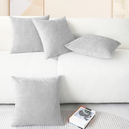 CaliTime Decorative Throw Pillow Covers 18 X 18 Inches Moonbeam Gray - Image 6