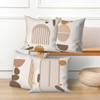 Abstract Bohemian Throw Pillow Covers 24"x24" Set of 4, Modern Minimalist Irregular Geometric Pillow Cases for Sofa Chair Couch Bed Office Garden Patio Farmhouse Indoor Outdoor Decorative - Image 3